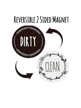 1pc Dishwasher Magnet Clean Dirty Double Sided Magnet For Dishwasher NEW